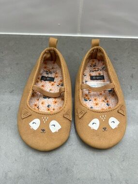 Carter's Toddler Tan Fox Mary Jane Shoes 6-9m